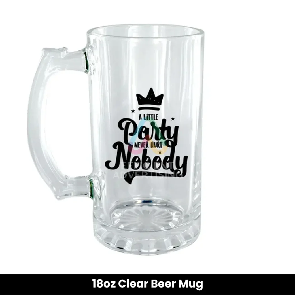 18oz Clear Beer Mug — Efficient Advertising Dubai