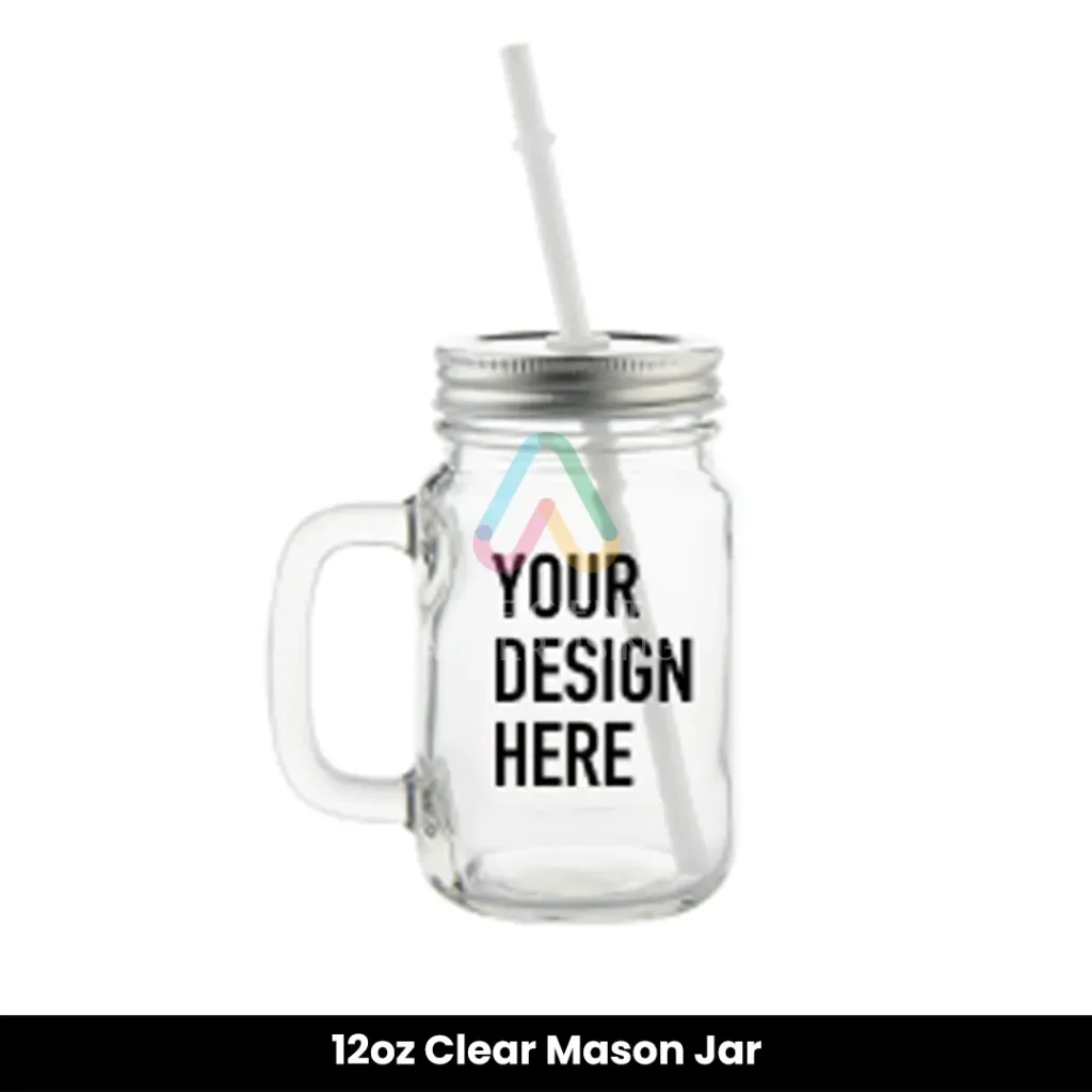 12oz Clear Mason Jar — Efficient Advertising Dubai