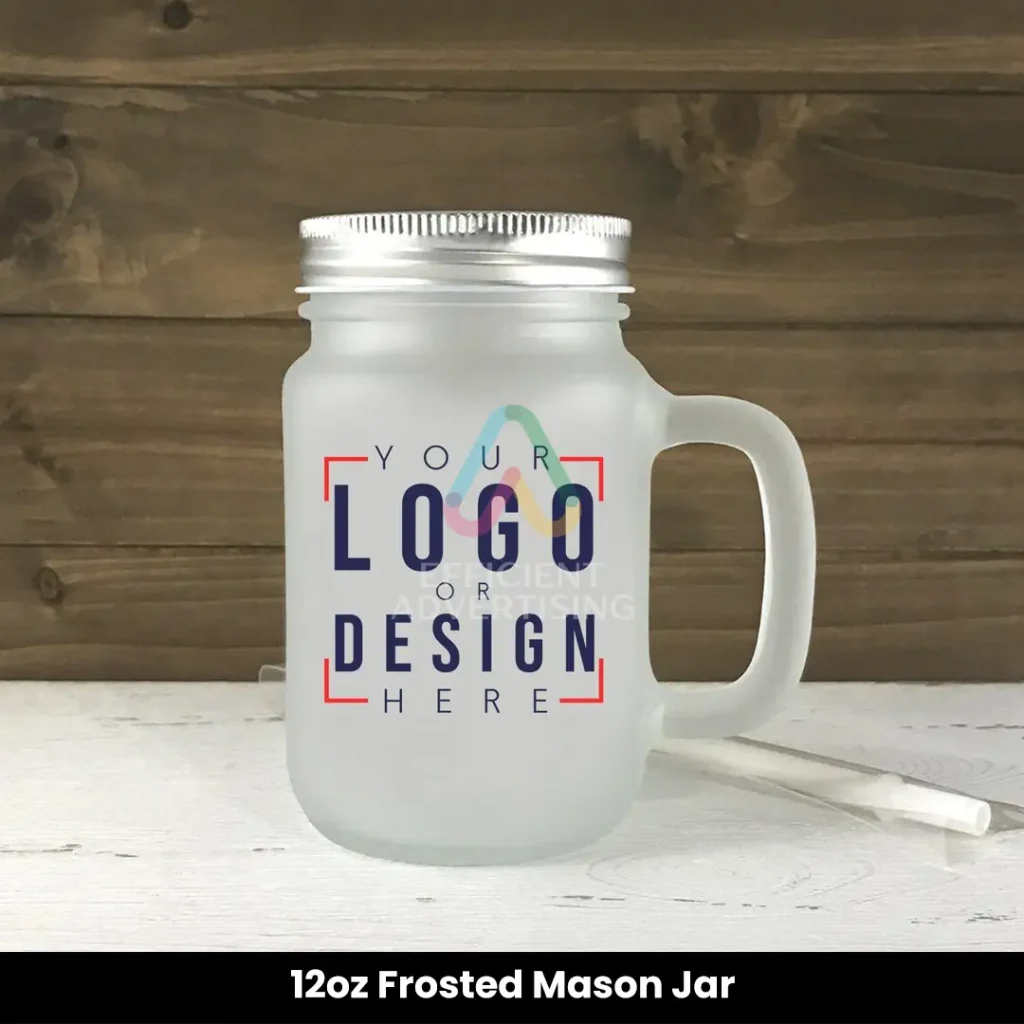 12oz Frosted Mason Jar — Efficient Advertising Dubai