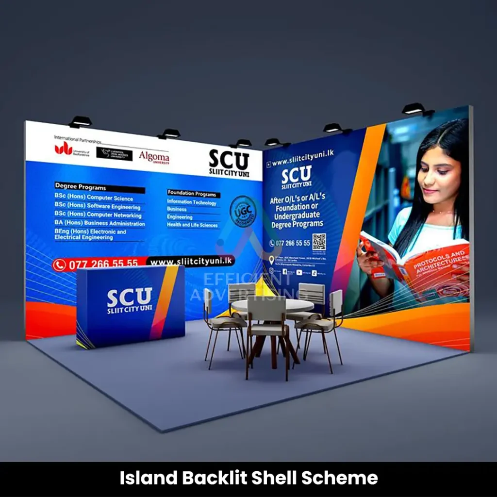 Island Backlit Shell Scheme — Efficient Advertising Dubai