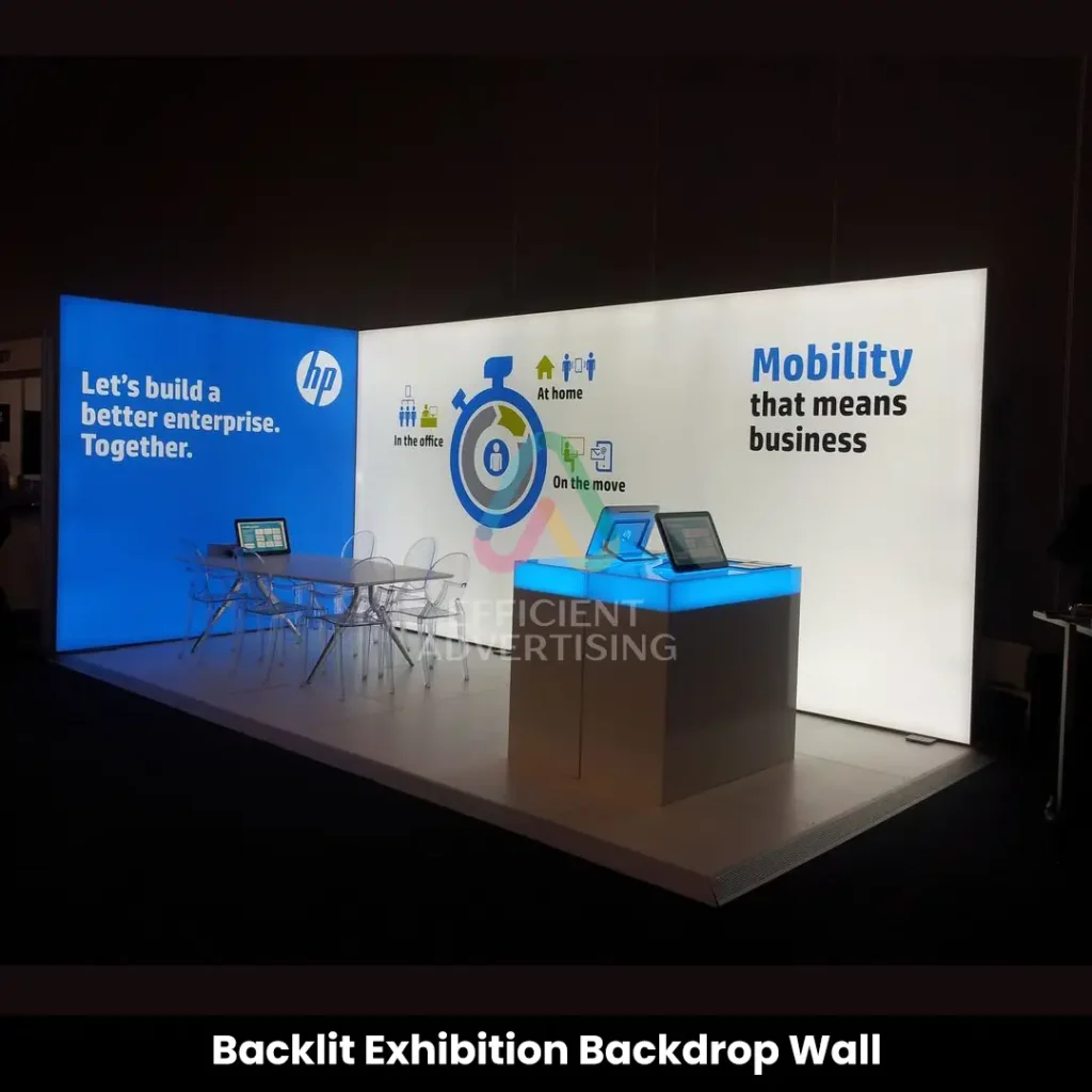 Backlit Exhibition Backdrop Wall — Efficient Advertising Dubai