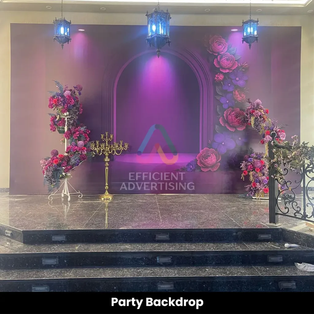 Party Backdrop — Efficient Advertising Dubai