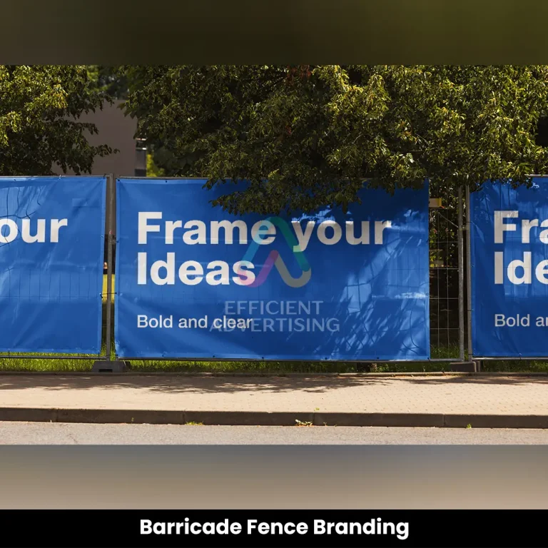 Barricade Fence Branding in Exhibitions & Events by Efficient Advertising Dubai