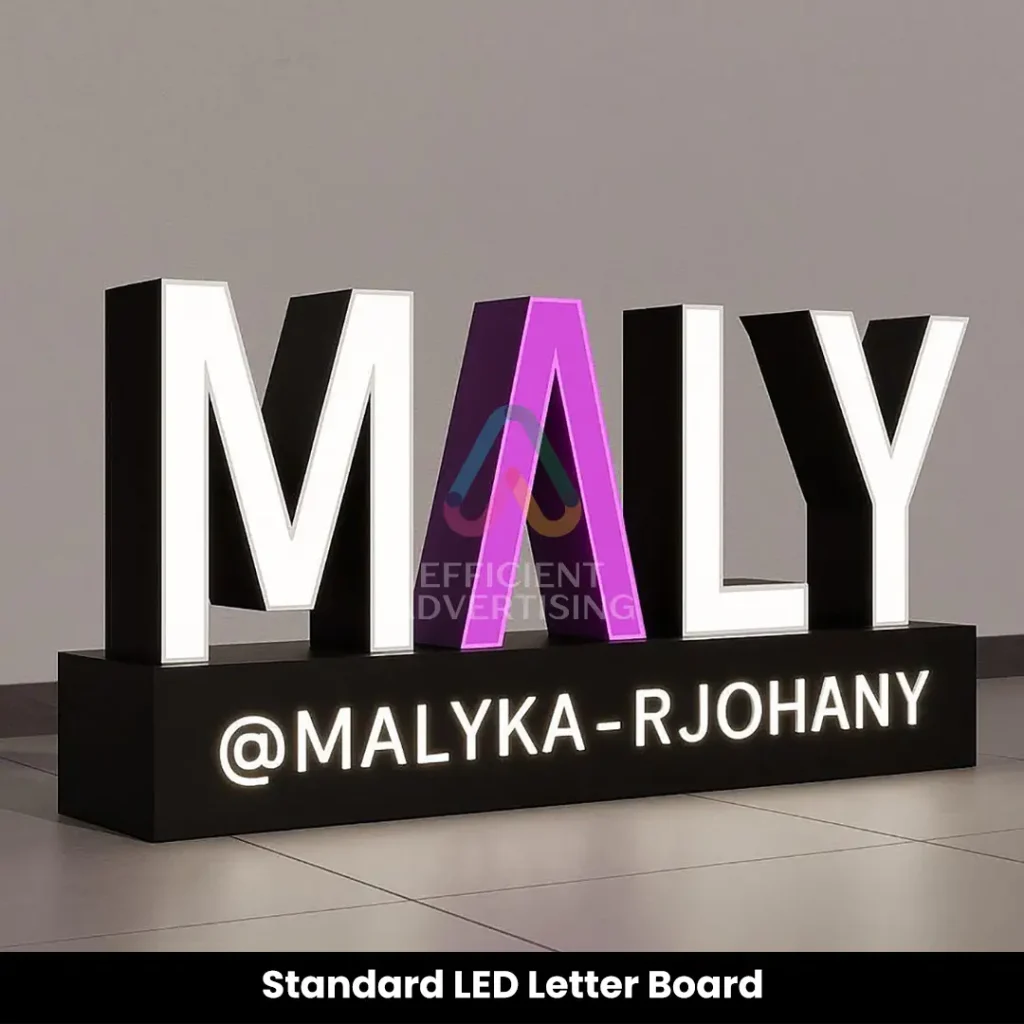 Standard LED Letter Board — Efficient Advertising Dubai