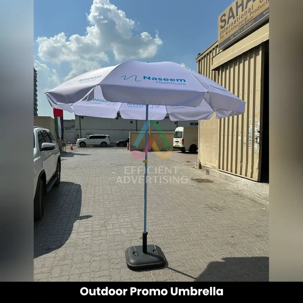 Outdoor Promo Umbrella — Efficient Advertising Dubai