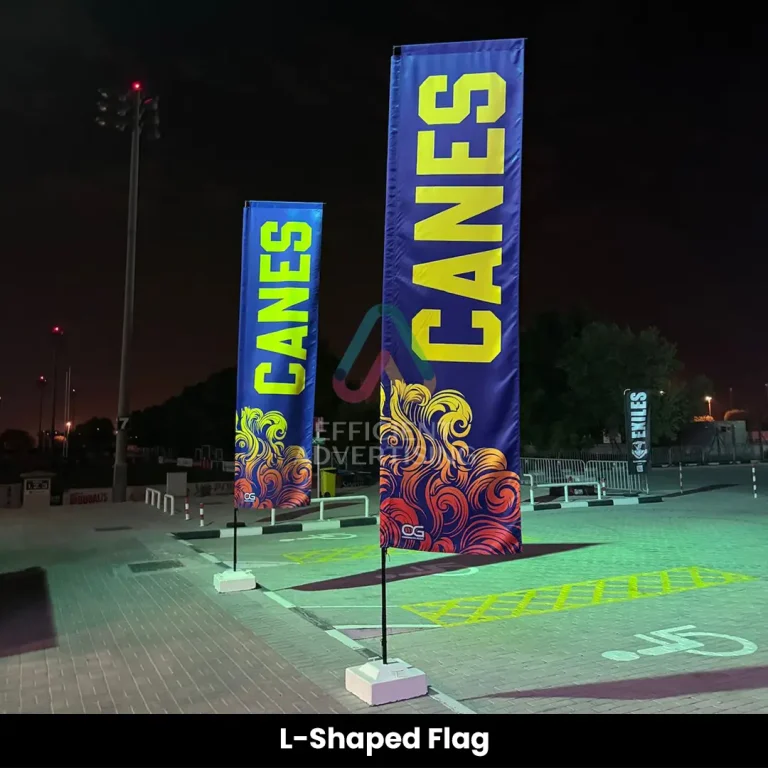 L-Shaped Flag in Flags by Efficient Advertising Dubai