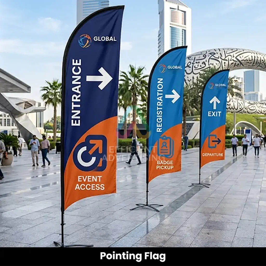 Pointing Flag — Efficient Advertising Dubai