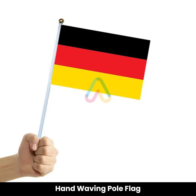 Hand Waving Pole Flag in Flags by Efficient Advertising Dubai