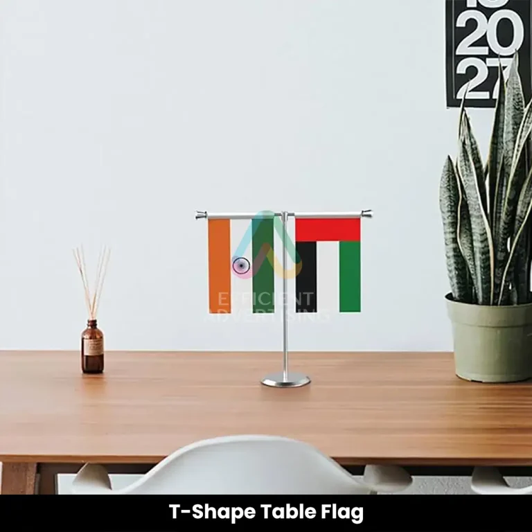 T-Shape Table Flag Dubai