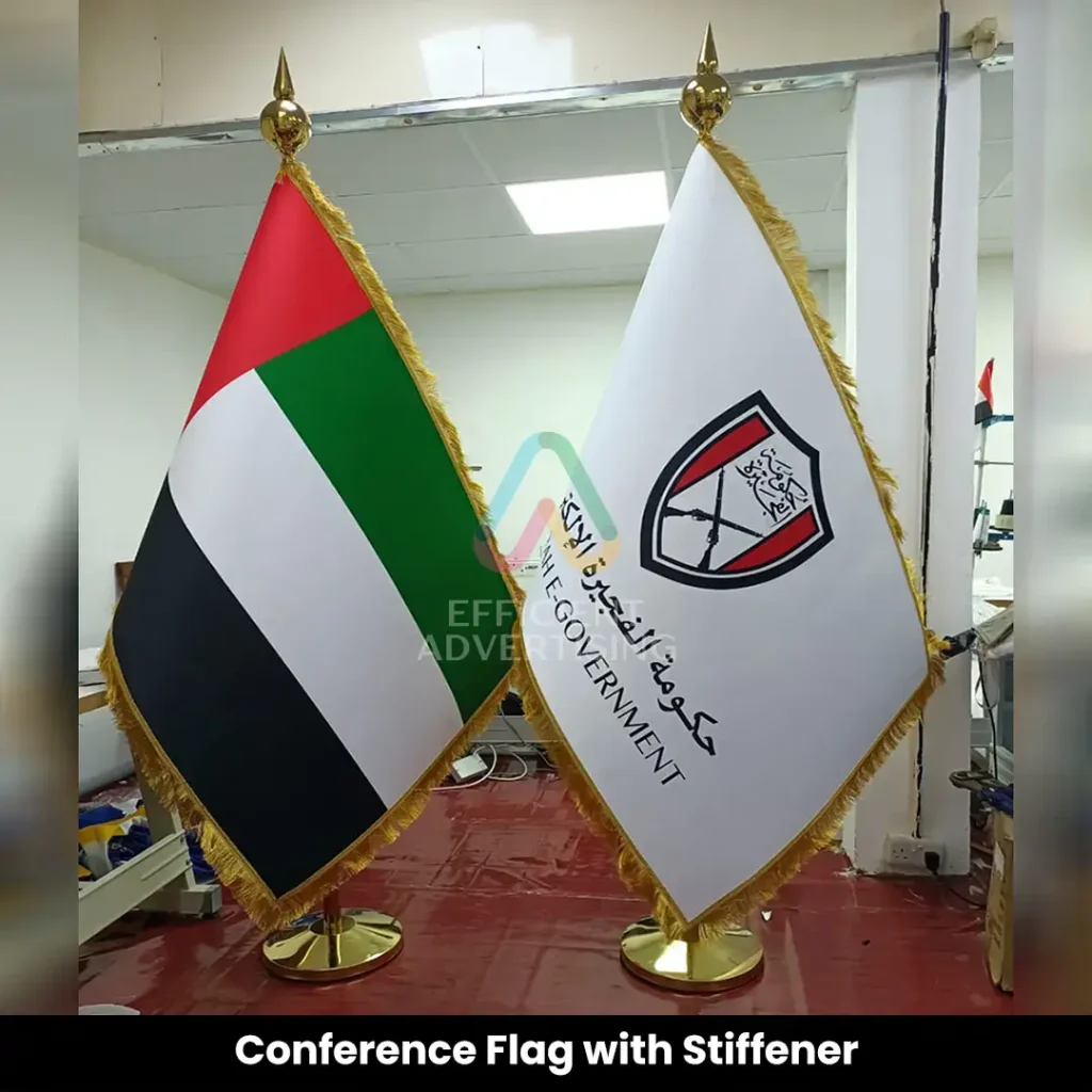 Conference Flag with Stiffener — Efficient Advertising Dubai