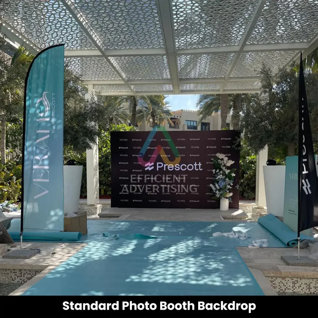 Standard Photo Booth Backdrop — Efficient Advertising Dubai