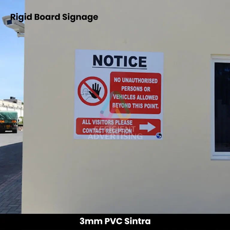 3mm PVC Sintra in Large Format by Efficient Advertising Dubai