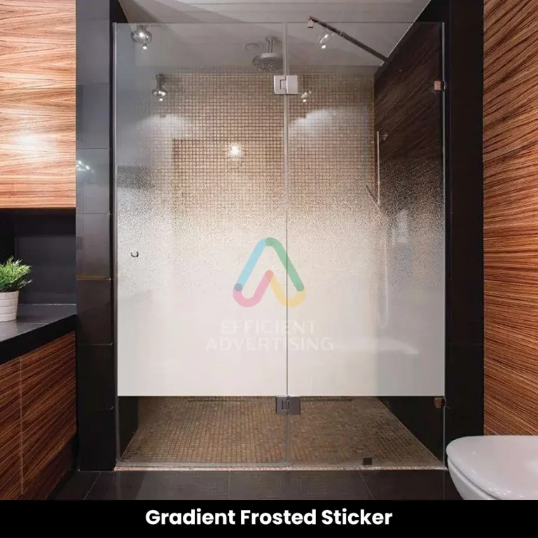 Gradient Frosted Sticker in Office & Retail Branding by Efficient Advertising Dubai
