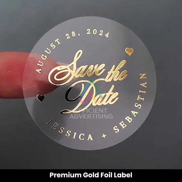 Premium Gold Foil Label Dubai