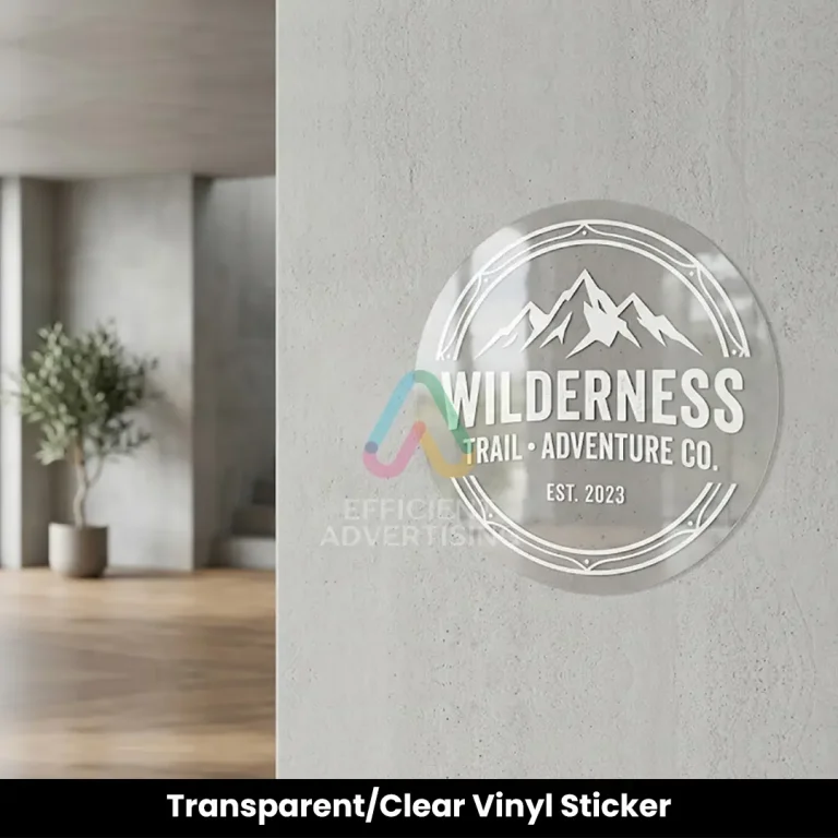 Transparent/Clear Vinyl Sticker Dubai