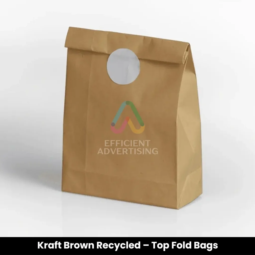 Kraft Brown Recycled – Top Fold — Efficient Advertising Dubai