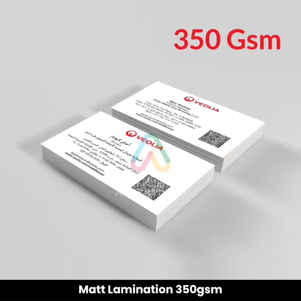 Matt Lamination 350gsm — Efficient Advertising Dubai