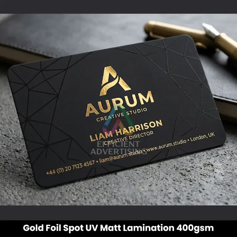Gold Foil Spot UV Matt Lamination 400gsm Dubai