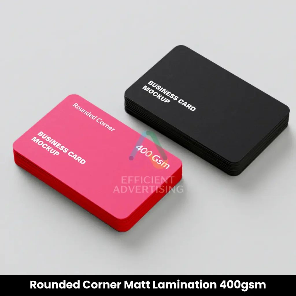 Rounded Corner Matt Lamination 400gsm — Efficient Advertising Dubai
