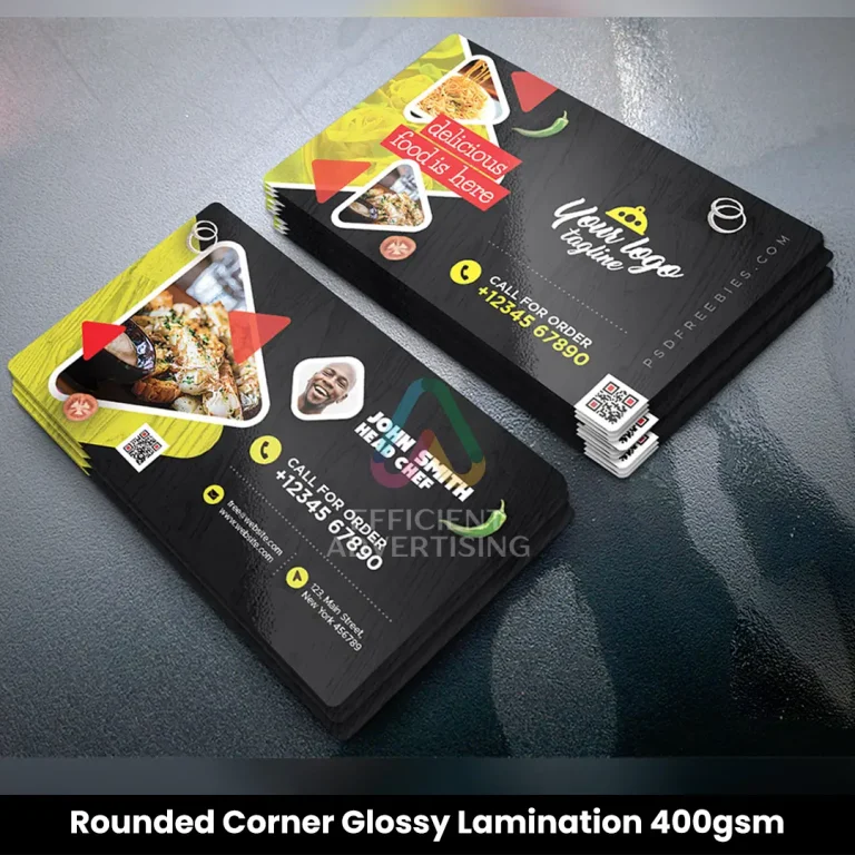 Rounded Corner Glossy Lamination 400gsm Dubai