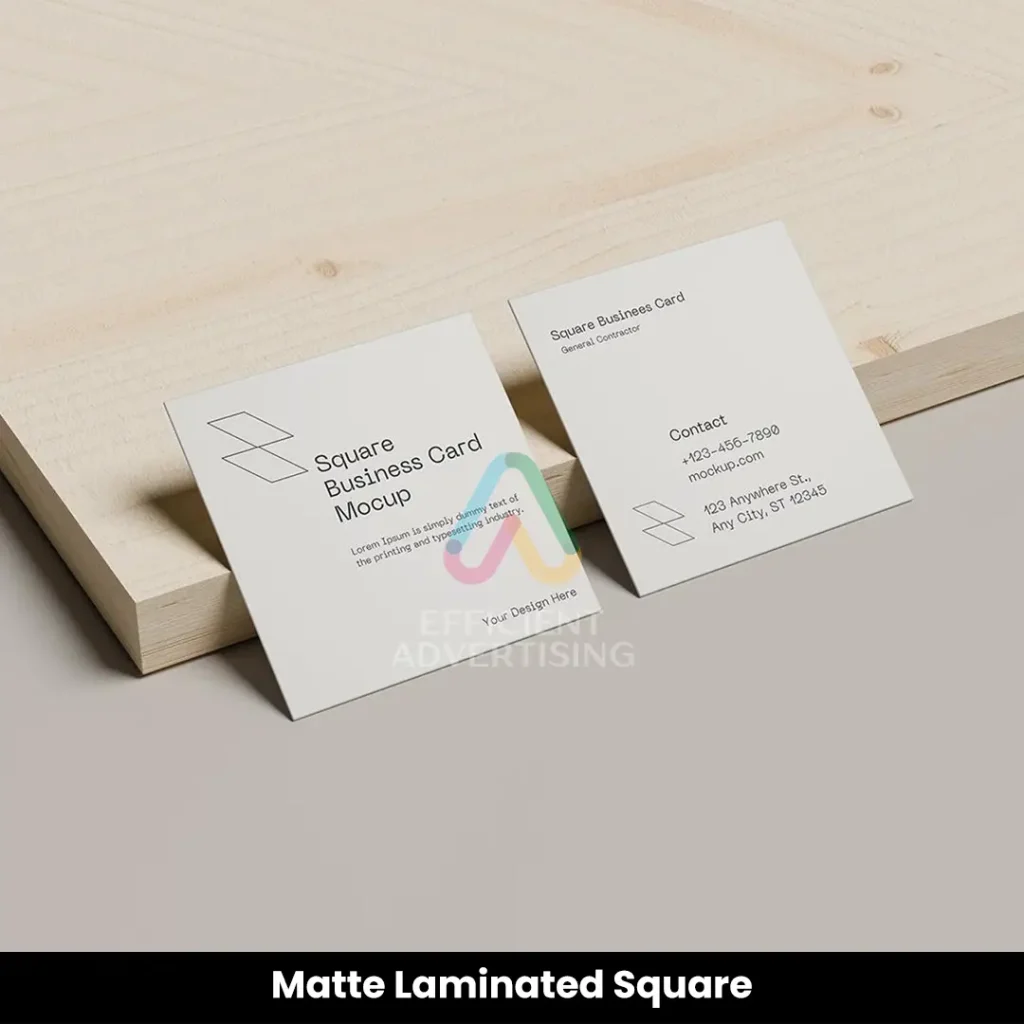 Matte Laminated Square — Efficient Advertising Dubai