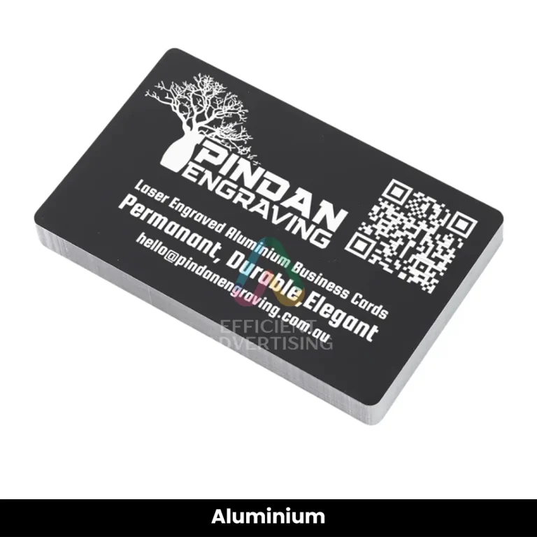 Aluminium in Business Cards by Efficient Advertising Dubai