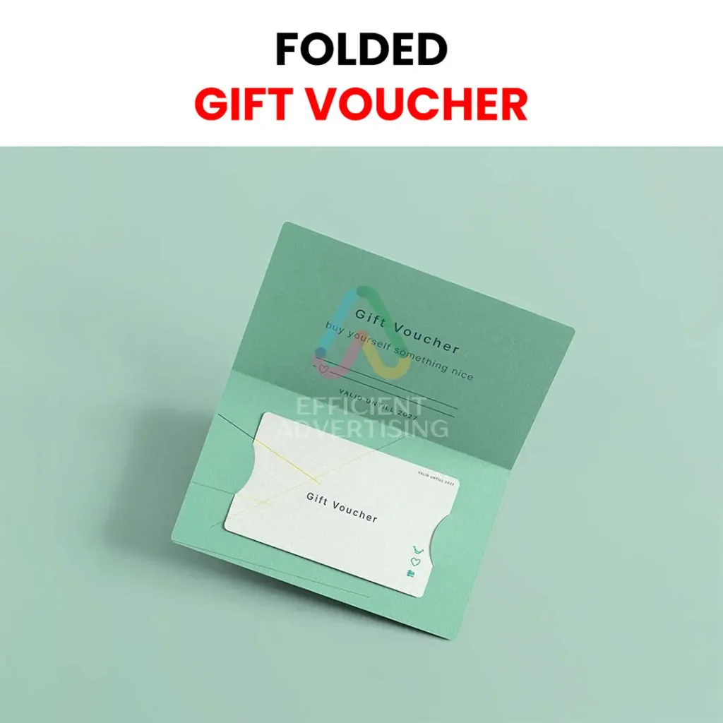Folded Gift Voucher — Efficient Advertising Dubai
