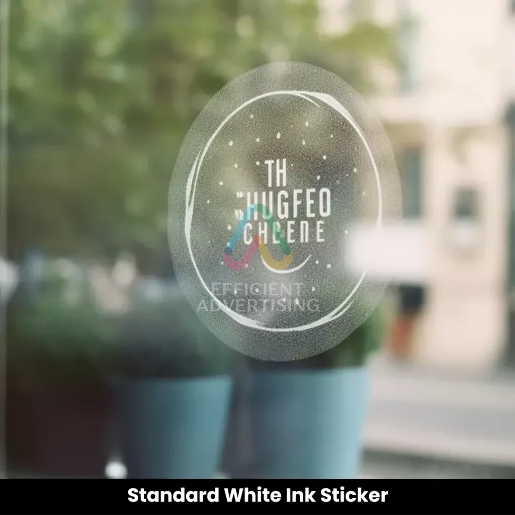 White Ink on Clear — Efficient Advertising Dubai