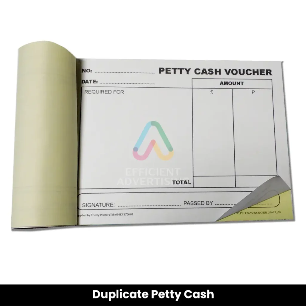 Duplicate Petty Cash — Efficient Advertising Dubai