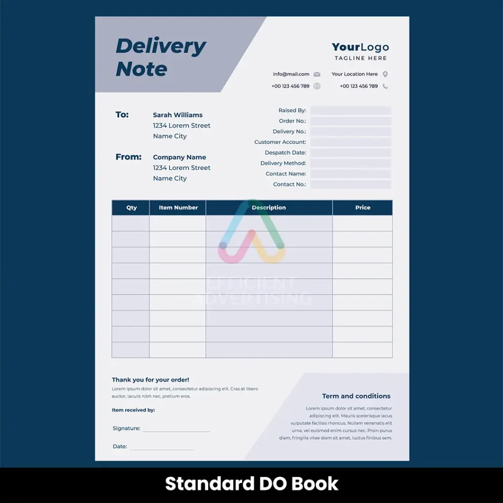 Standard DO Book — Efficient Advertising Dubai