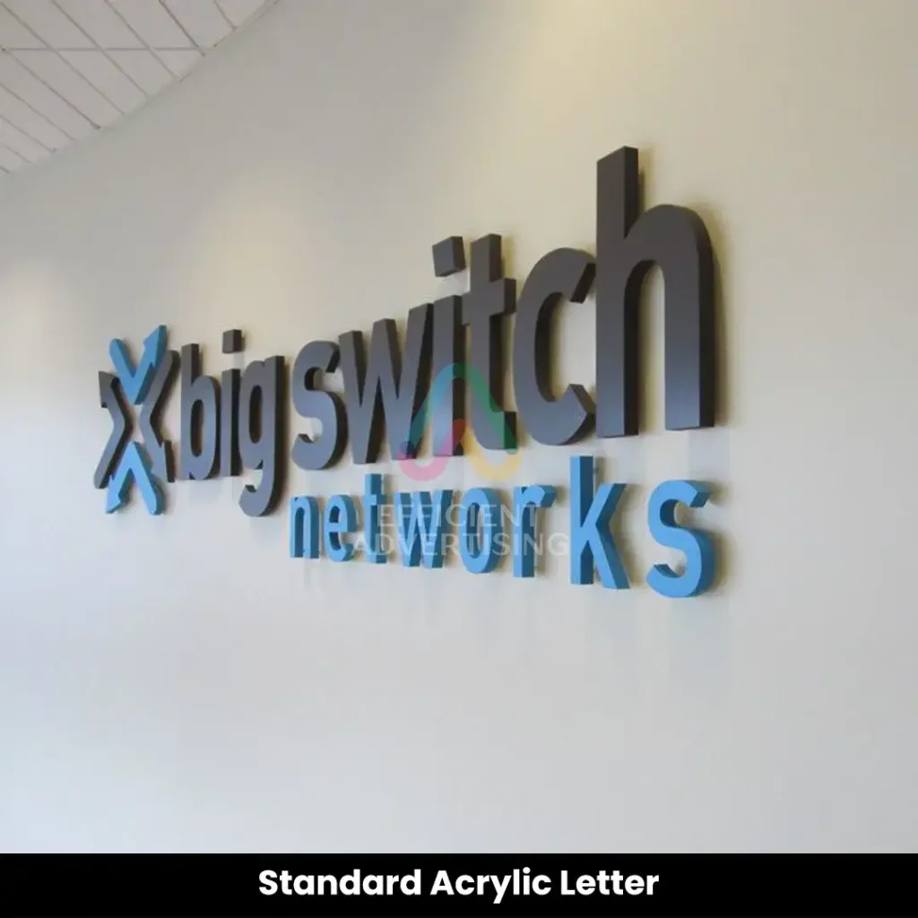 Standard Acrylic Letter — Efficient Advertising Dubai