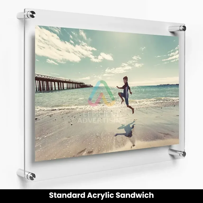 Standard Acrylic Sandwich in 3D & Illuminated Signage by Efficient Advertising Dubai
