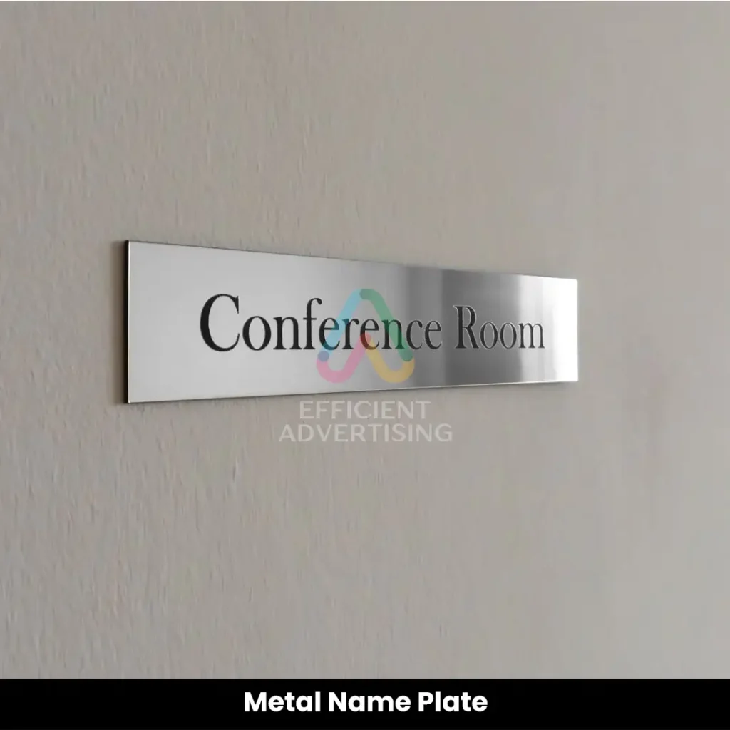 Metal Name Plate — Efficient Advertising Dubai