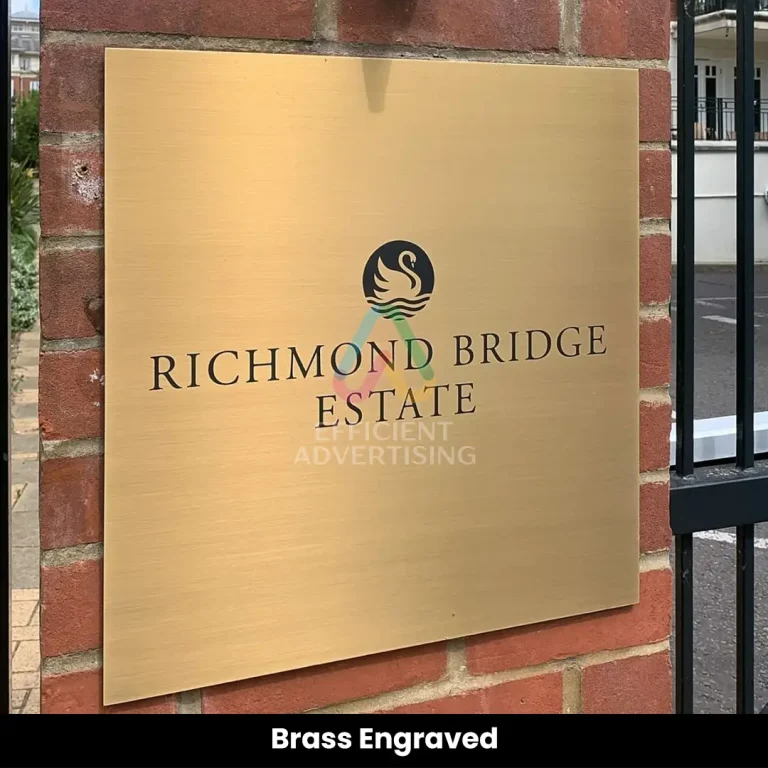 Brass Engraved in Signage by Efficient Advertising Dubai