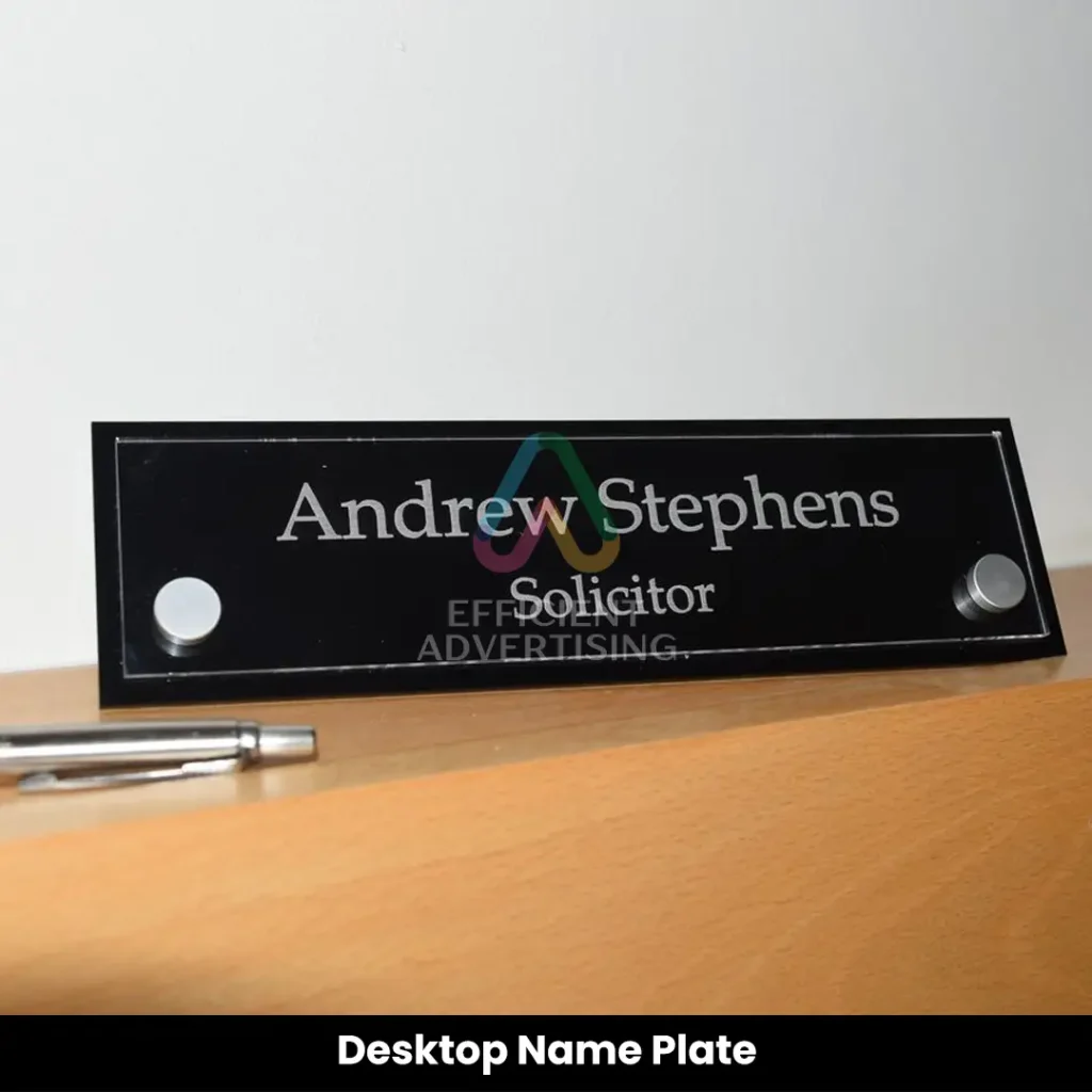 Desktop Name Plate — Efficient Advertising Dubai