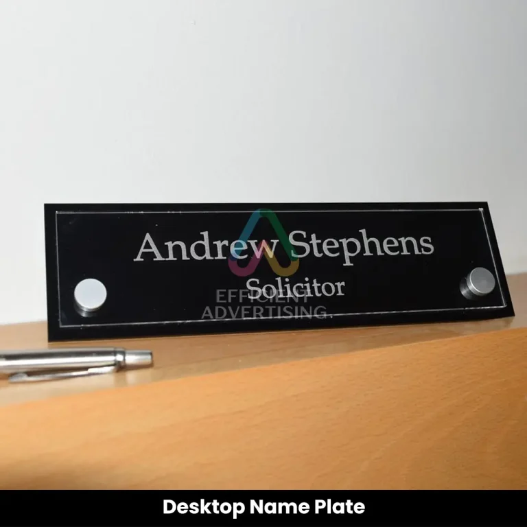 Desktop Name Plate in Signage by Efficient Advertising Dubai