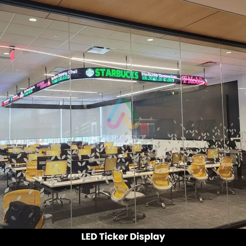 LED Ticker Display — Efficient Advertising Dubai