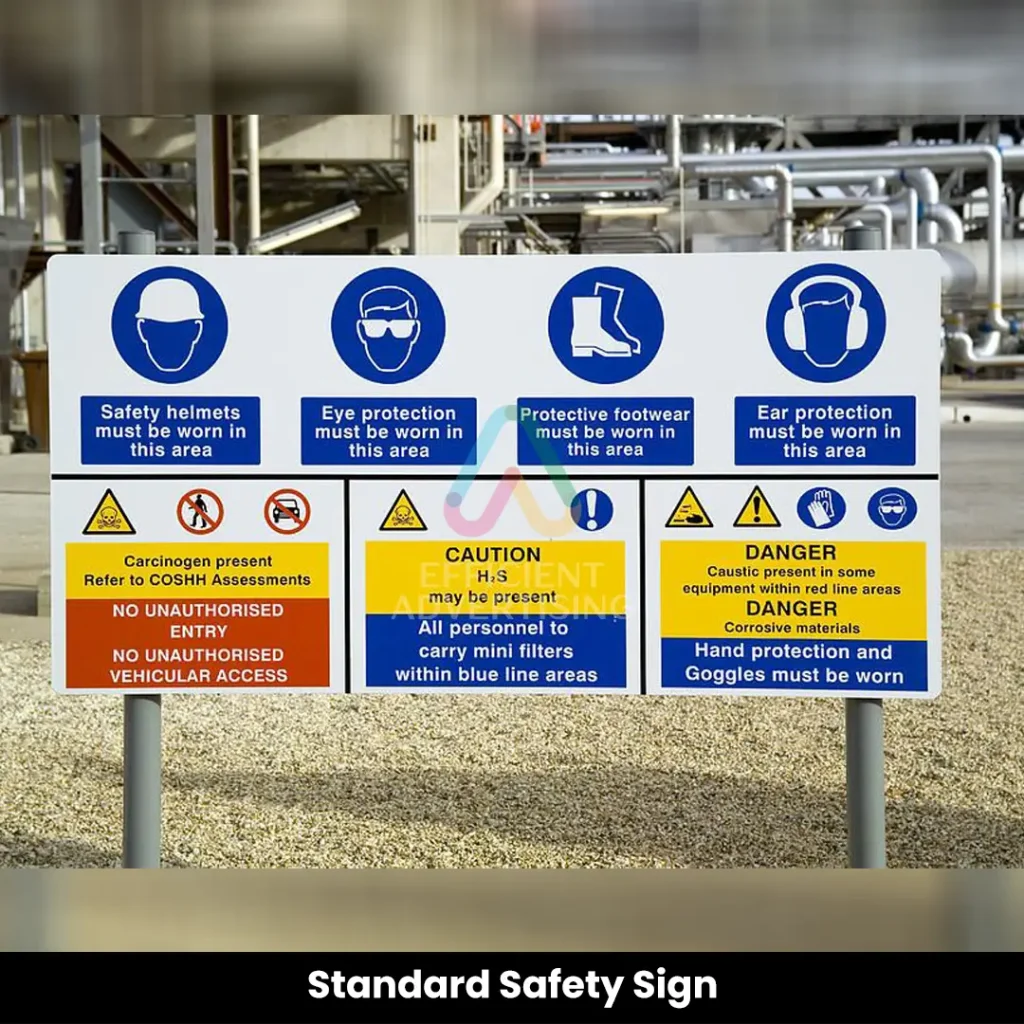 Standard Safety Sign — Efficient Advertising Dubai
