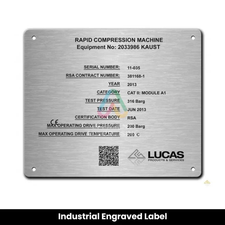 Industrial Engraved Label Dubai