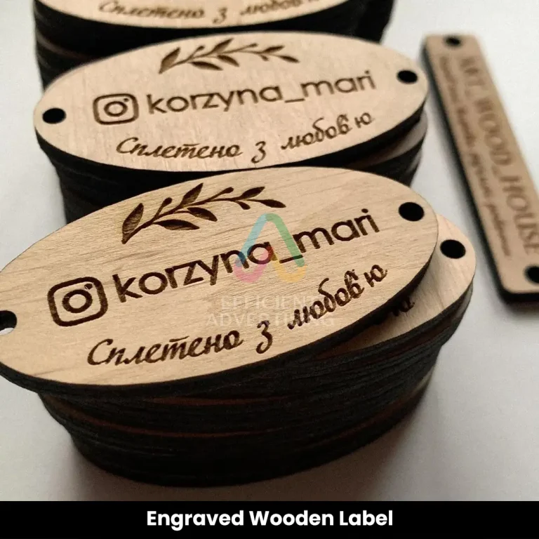 Engraved Wooden Label Dubai