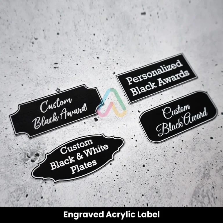 Engraved Acrylic Label Dubai