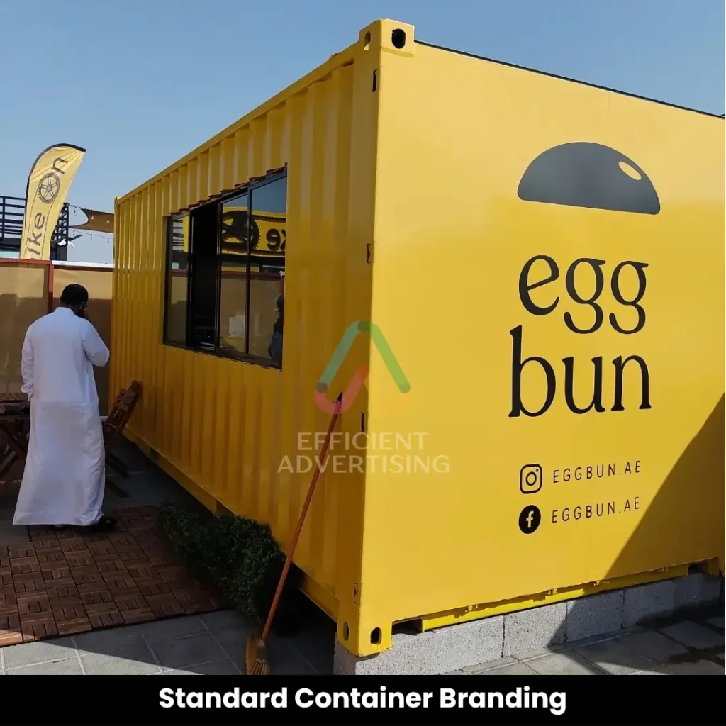 Standard Container Branding — Efficient Advertising Dubai